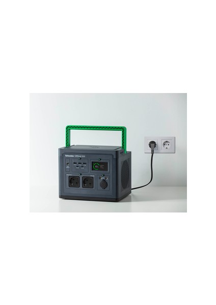Schneider PPS500-GR Offgrid Portable Power Station 500, 230V, 517WH Lithium-Ion, Lcd, 2 Cee 7/3 Schuko Outlets, Sinewave, 3 Usb-A, 2 Usb-C, Wireless Charger fiyatları