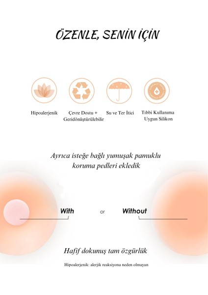 Göğüs Ucu Kapatıcı Gizleyici Silikon Meme Ucu Kapatıcı Gizleyici Silikon Aparat Nipple Pad 7 cm fiyatları