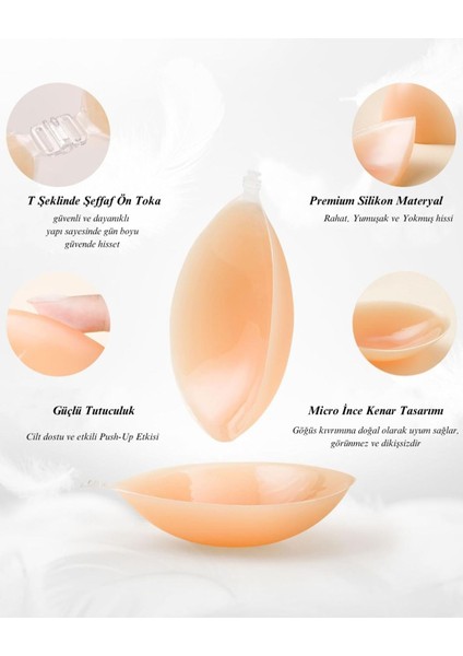 Yüksek Tutucu Silikon Sütyen Göğüs Dolgunlaştırıcı Push Up Askısız Görünmez Hayalet Sütyen fırsatları