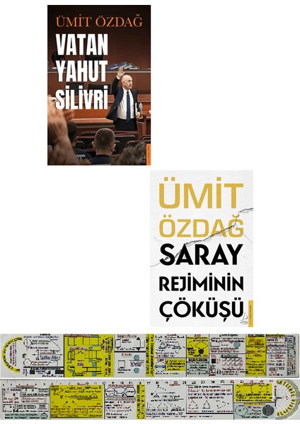 Vatan Yahut Silivri + Saray Rejiminin Çöküşü 2 Kitap Set Ümit Özdağ + Mat. Öğreten Cetvel