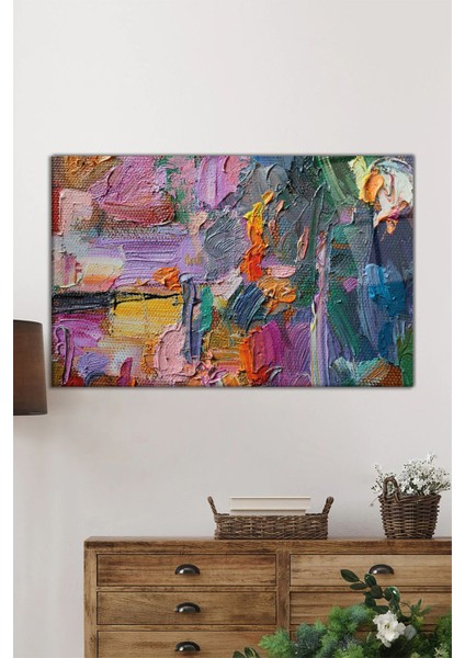 Rengarenk Boyalı Yatay Cam Tablo, Modern, Ev ve Ofis Duvar Dekoru, Lüks Hediyelik fiyatları