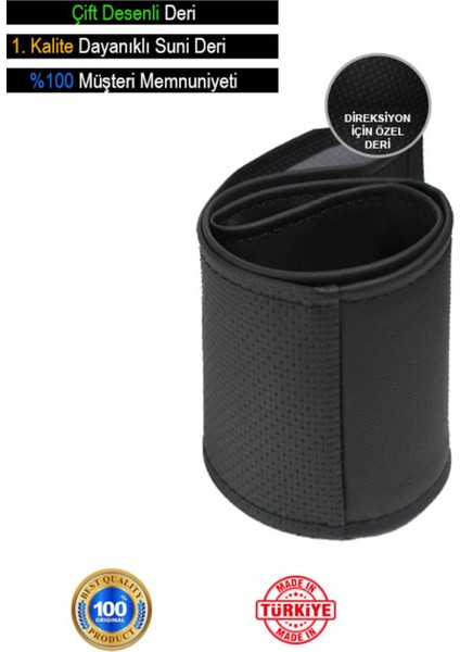 Renault Latitude Uyumlu Siyah Delikli Düz Deri Direksiyon Kılıfı fiyatları