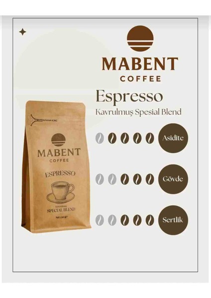 Espresso Çekirdek Kahve Zengin Aroma 250 gr fiyatları