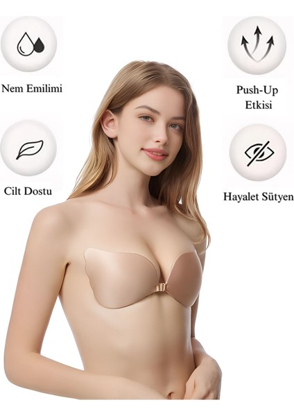 Silikon Sütyen Yüksek Yapışkan Özellikli Dekolte/abiye Dolgunlaştırıcı ve Toparlayıcı Kopçalı Sütyen modelleri