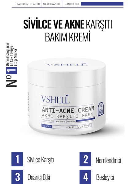 Sivilce Akne Siyah Nokta Karşıtı Gide Nemlendirici Bakım Kremi 50 ml