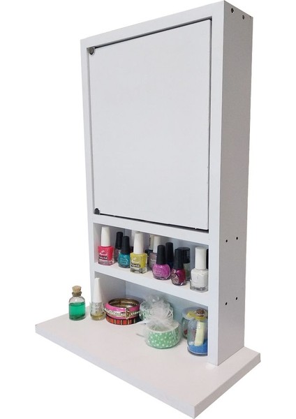 Karanfil 1k - Aynasız Çok Amaçlı Aksesuar Anahtarlık - Askılık Hediyelik Takı Dolabı - Beyaz fiyatları