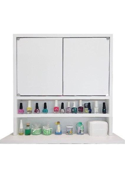 Karanfil 2k - Aynasız - Çok Amaçlı - Aksesuar - Hediyelik Takı Dolabı - Beyaz fiyatları