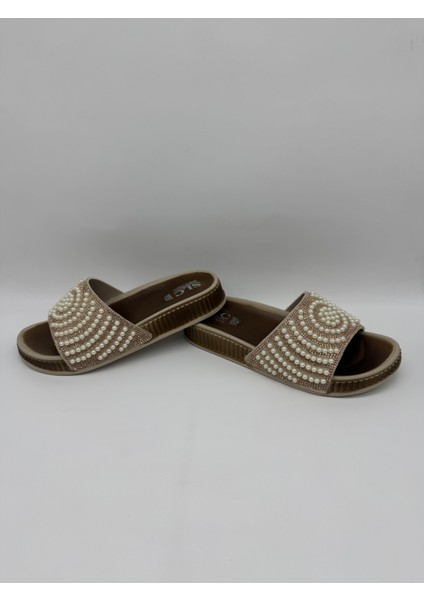 Yuvarlak Detaylı Taşlı Boncuklu Terlik indirimleri