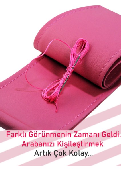 Nissan Note Pembe Özel Süper Deri Dikişli Direksiyon Kılıfı fiyatları