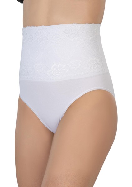 Beyaz Mı Emay 2090 Önü Dantelli Yüksek Bel Slip Korse fiyatları
