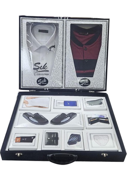 Kadife Damat Kutulu 12 Parça Full Damat Seti