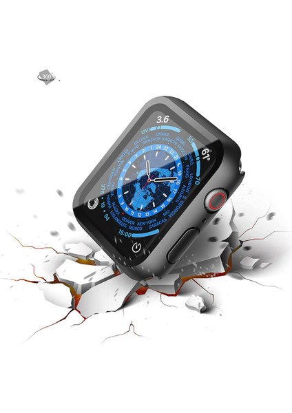 Apple Watch 40MM 4-5-6 Se Seri Uyumlu Starlight 360 Derece Koruma ve Temperli Cam Ekran Koruyucu modelleri