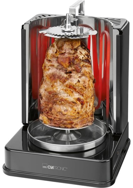 Döner & Dikey Izgara – Yağsız Tavuk, Kebab, Gyros ve Şiş Için 1400W Çok Amaçlı Ev Tipi Elektrikli Grill