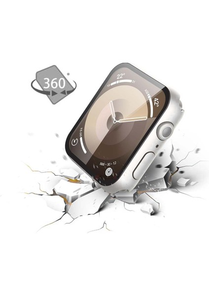 Apple Watch 40MM 4-5-6 Se Seri Uyumlu Starlight 360 Derece Koruma ve Temperli Cam Ekran Koruyucu modelleri