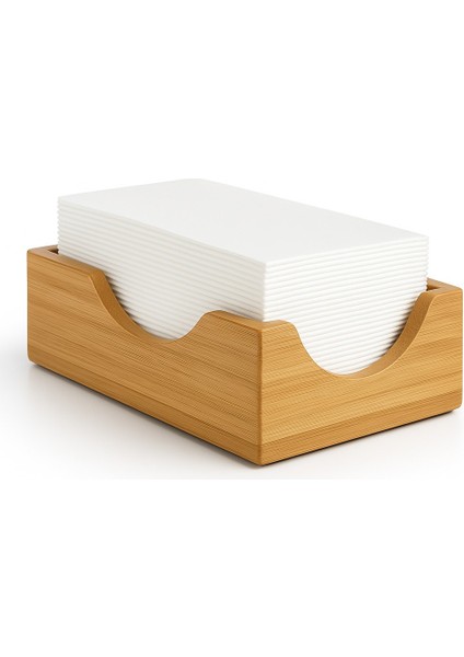 Misafir Banyo Havlusu & Servis Peçetesi 40 x 24cm Beyaz Kumaş Dokulu Airlaid (1/4 Katlama) - 50 Adet modelleri