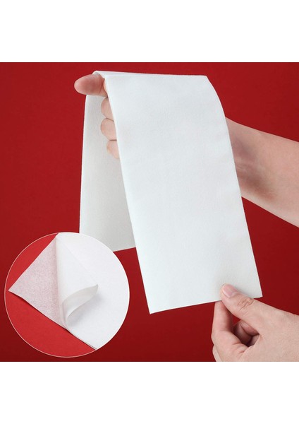 Misafir Banyo Havlusu & Servis Peçetesi 40 x 24cm Beyaz Kumaş Dokulu Airlaid (1/4 Katlama) - 50 Adet