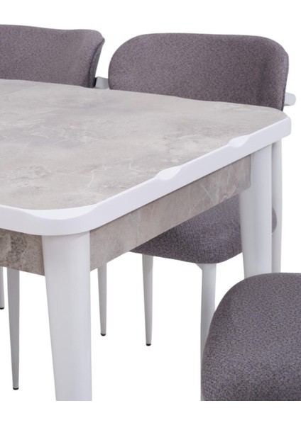 Rambla Mdf Açılır Lak Panel Mutfak Masa Sandalye Takımı 80*130CM fiyatları