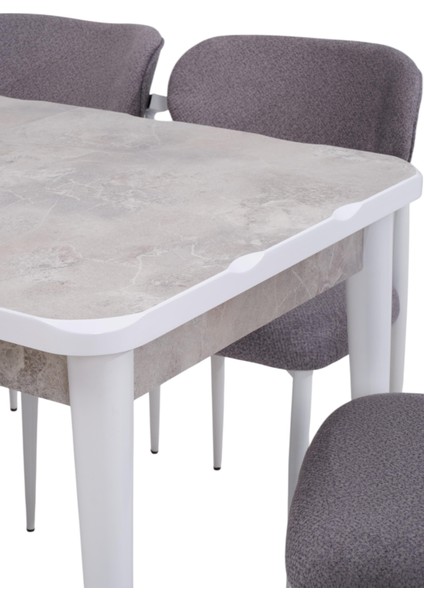 Rambla Mdf Açılır Lak Panel Mutfak Masa Sandalye Takımı 80*130CM modelleri