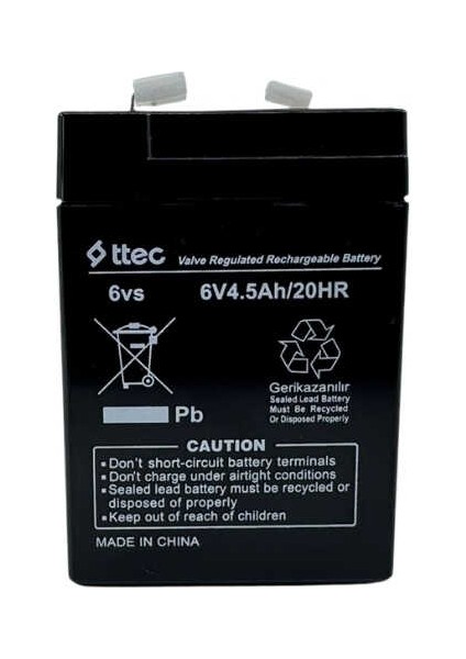Ttec 6V 4.5AH Güneş Enerjili Lamba Aküsü