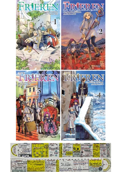 Frieren 1-2-3-4. Ciltler Manga Seti + Mat. Öğreten Cetvel