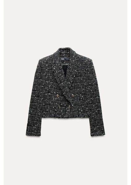 Allbucks Zara, Dokulu Kruvaze Düğmeli Blazer Ceket ABZRA1019 fiyatları