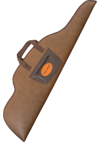 Dürbünlü Tüfek Kılıfı - Savage - Hakiki Deri - Koyu Kahve - 71 Namlu