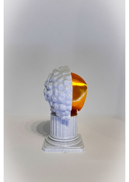 Dekoratif ' Marcus Aurelius' Heykeli Büst Beyaz Heykel Boy 22CM