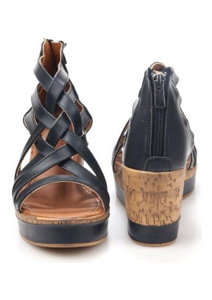 Frzn 03191 Kadın Dolgu Topuk Sandalet Ayakkabı modelleri