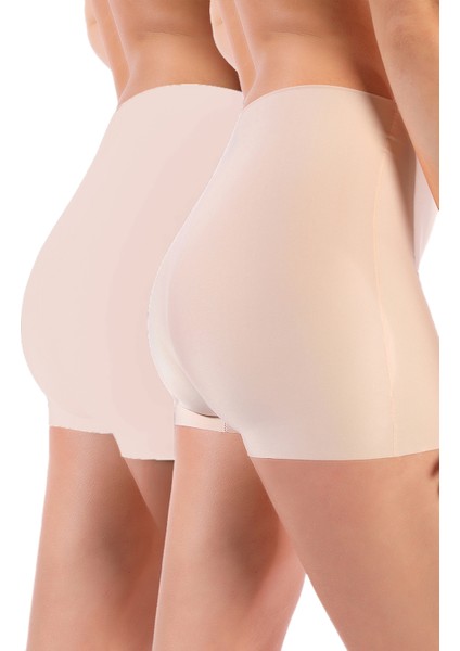Kadın Lazer Kesim Boxer Külot Izi Yapmaz / Tayt Abiye Altı Uygun 2'li Paket