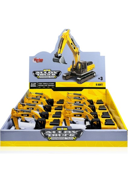 Vardem Sürtmeli Metal Inşaat Aracı Kazıcı Ekskavatör 1:55 Ölçek fırsatları