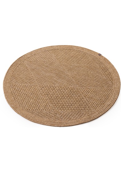 Jüt Tabanlı Hasır Dokuma Örme Bohem Halı Kilim