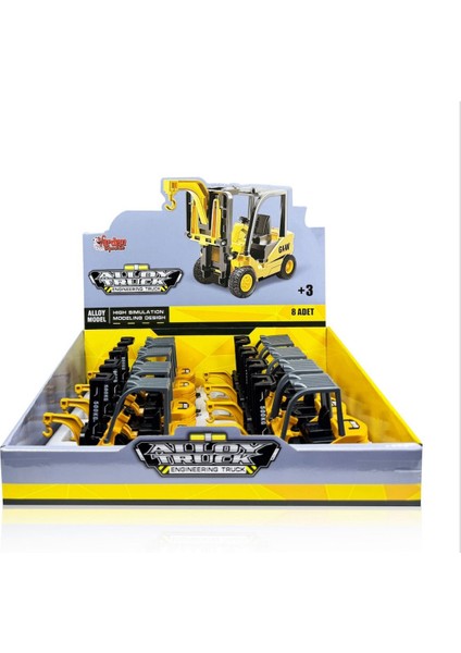 Vardem Sürtmeli Metal Inşaat Aracı Forklift 1:55 modelleri