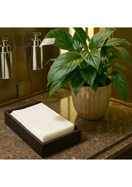 Banyo Havlusu & Servis Peçetesi 30X40 Kumaş Dokulu Aırlaıd Beyaz 1/6 Katlama - 100 Adet indirimleri