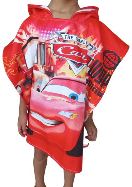 Mcqueen Lisanslı Erkek Çocuk Panço Havlu – 3-7 Yaş | Plaj & Banyo Kullanımı, %100 Pamuk modelleri