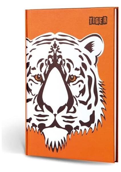 Color Hayvan Figürlü Dokulu Defter Çizgili Kaplan