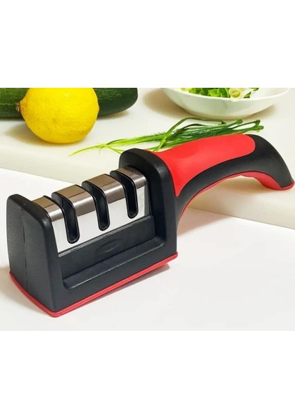 Profesyonel Bıçak Bileyici - 3 Açılı Elmas, Seramik, Tungsten Çelik Bileme Aleti | Mutfak & Şef Bıçakları Için fiyatları