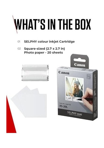 QX10 Selphy Mürekkep ve Kağıt Seti XS-20L (Canon Eurasia Garantili) modelleri
