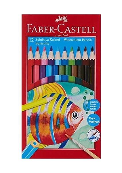 Karton Kutu Aquarel Boya Kalemi, 12 Renk fiyatları