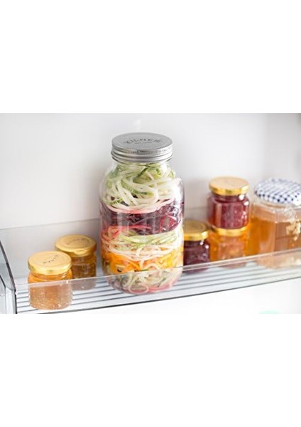 Create & Make Spiral Kesici - Lezzetli Meyve ve Sebze Spiralleri/spagetti Üretimi Için, Saklama Kavanozu Dahil, 1 Litre, 21,3 x 10 x 24,5 cm modelleri