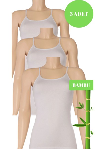Yıldız Kadın 3 Lü Organik Bambu Ip Askılı Atlet