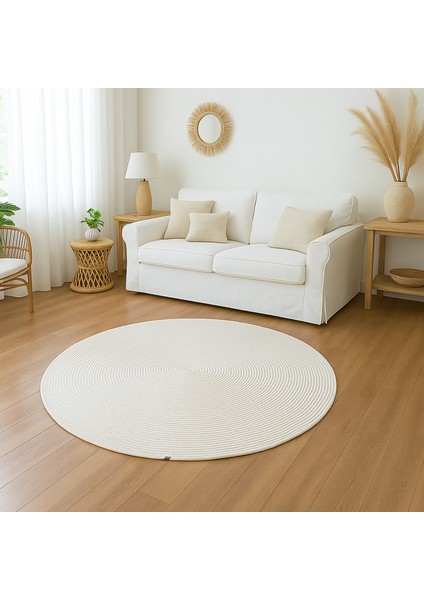 Jüt Tabanlı Hasır Dokuma Örme Bohem Halı Kilim