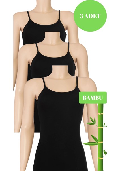Yıldız Kadın 3 Lü Organik Bambu Ip Askılı Atlet