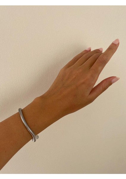 Silver Çelik Yuvarlak Modelli Bileklik fiyatları