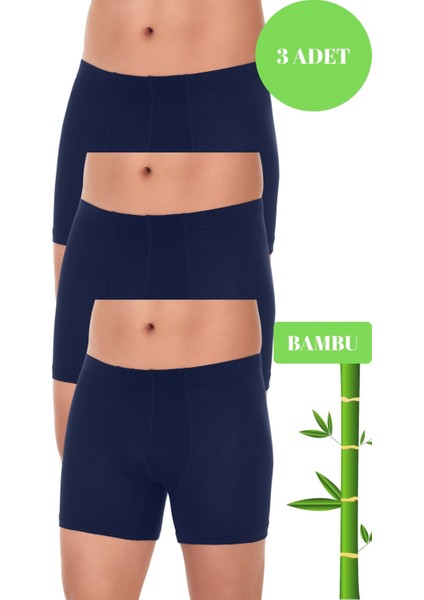 Yıldız Erkek 3 Lü Organik Bambu Pamuklu Kemer Boxer