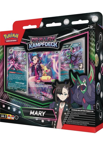 Pokémon Kart Oyunu - Mary Rivalen Kampfdeck (60 Kart) | Almanca Orijinal Koleksiyon Desteği | Morpeko & Olangaar Ex Kartlarıyla
