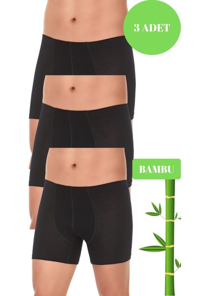 Yıldız Erkek 3 Lü Organik Bambu Pamuklu Kemer Boxer