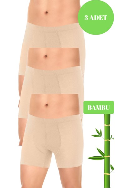 Yıldız Erkek 3 Lü Organik Bambu Pamuklu Kemer Boxer