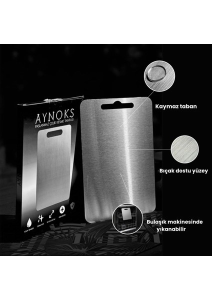 304 Paslanmaz Çelik Kesme Tahtası 33X23 cm Antibakteriyel Doğrama Tahtası indirimleri