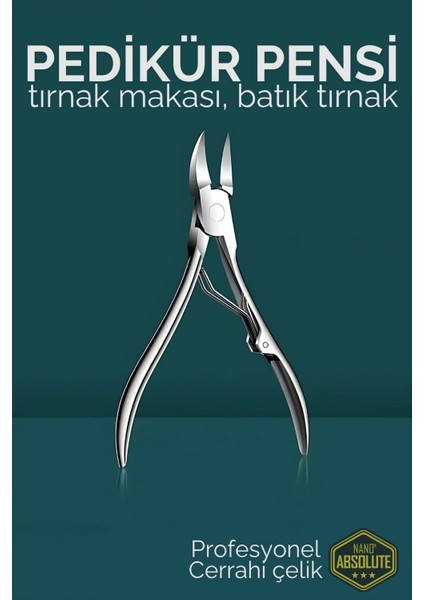 Pedikür Makası - Tırnak Makası - Batık Tırnak Makası Profesyonel Cerrahi Çelik 721925 fiyatları