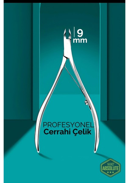 9 mm Manikür Pedikür Makası - Et Makası - Kütikül Temizleyici Pens Profesyonel Cerrahi Çelik 721929 fiyatları